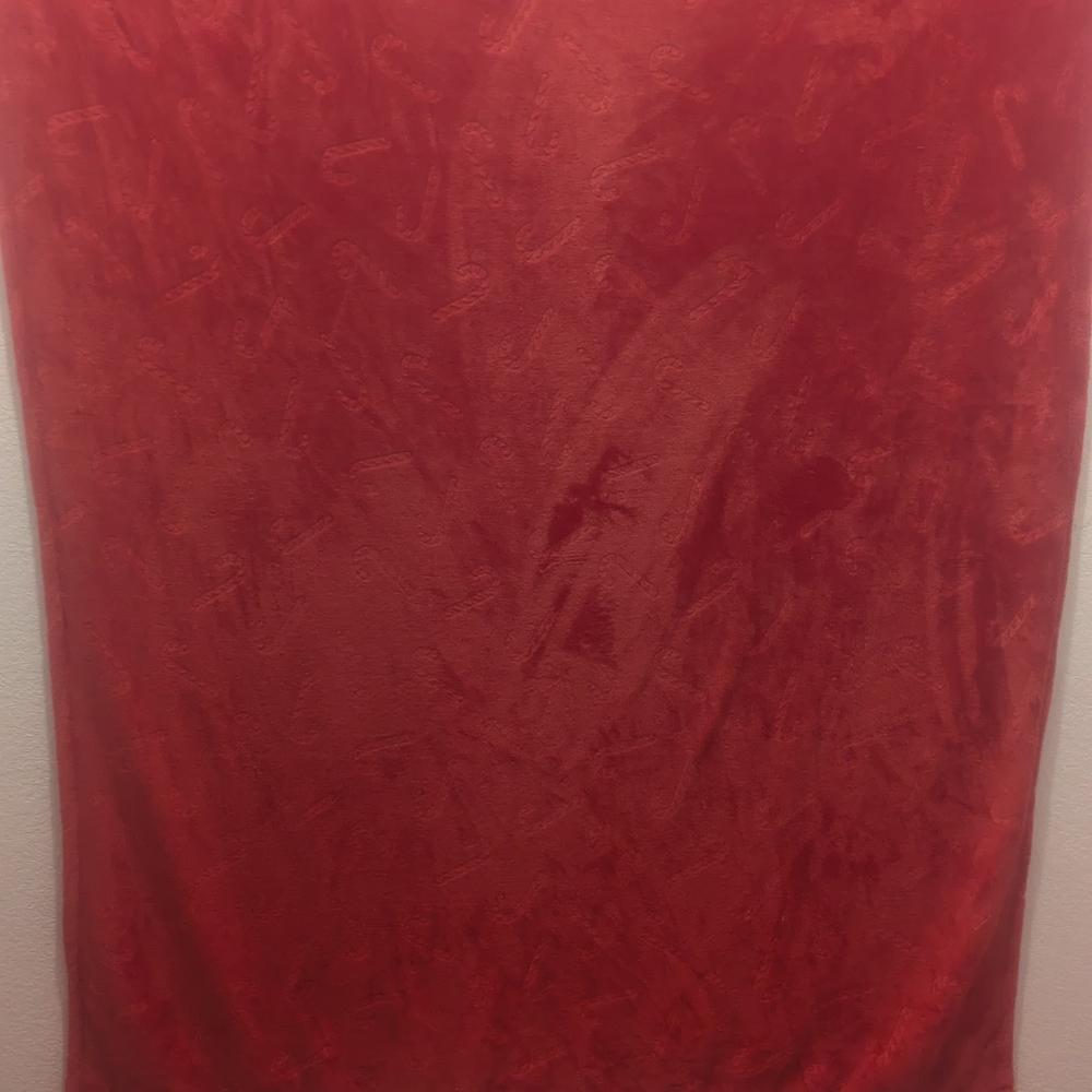 Holiday Time Plush Red Fabric